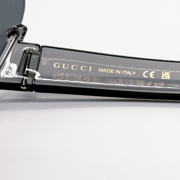 NEW GUCCI GG1637S 002 OVERSIZED SILVER MASK WOMEN SUNGLASSES GUCCI - Picture 11 of 11